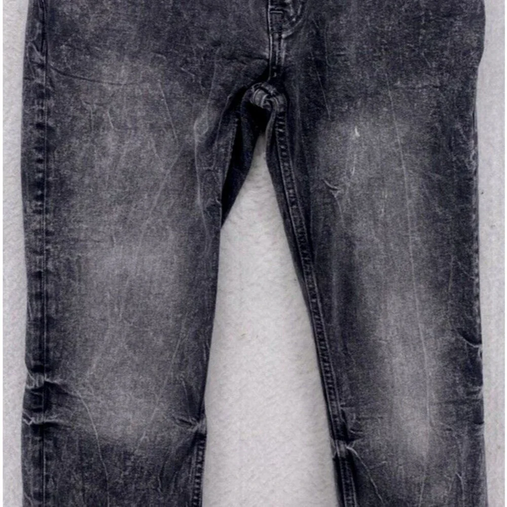 Old Navy Men Slim Built-In Tough Flex Jeans 29x30 Gray Acid Wash Denim Black